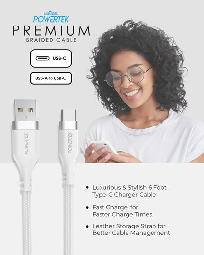 Liquipel Powertek Type-C Fast Charger Cable, 6ft USB-C for Galaxy, Not - My Store 2