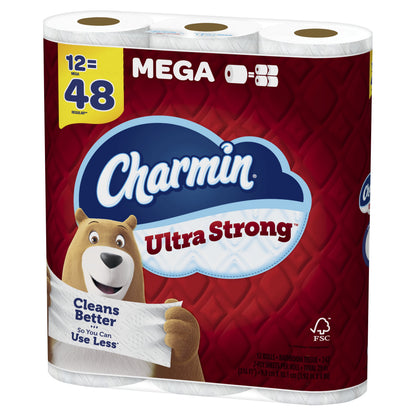 Charmin Ultra Strong Toilet Paper 12 Mega Rolls, 242 Sheets Per Roll