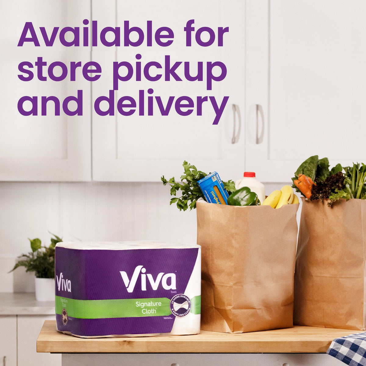 Viva Signature Cloth Paper Towels, 8 Triple Rolls