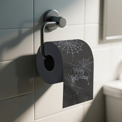 Toilet Paper Rolls Web Printed Black Tissue 4 Pack Halloween Bathroom
