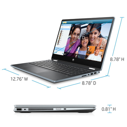 2020 HP Pavilion x360 2 in 1 Touchscreen Laptop, 14" IPS Full HD PC, 1