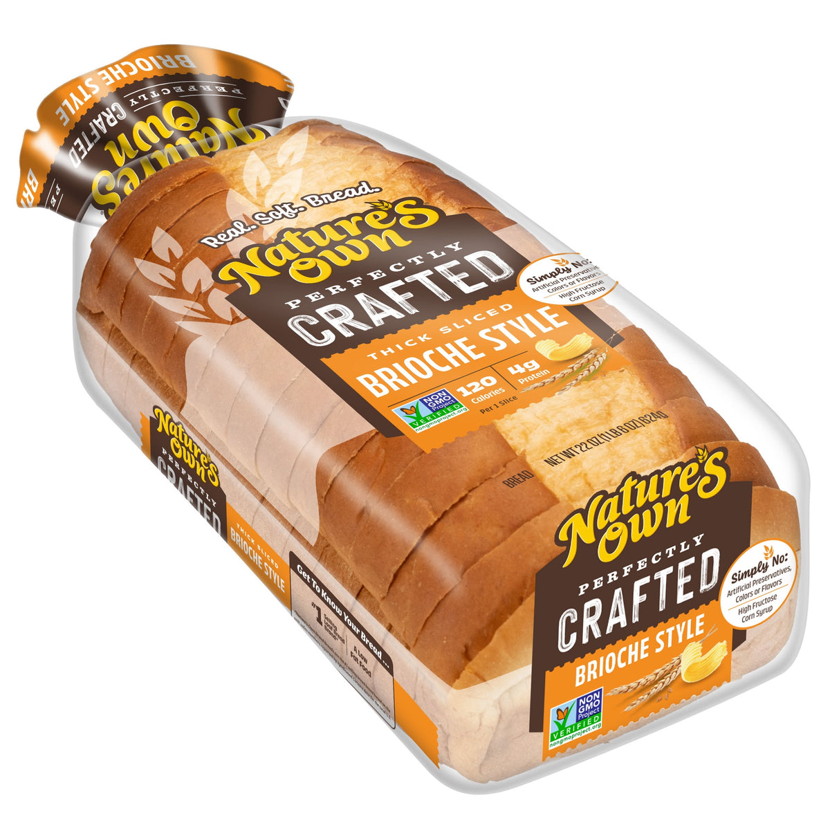 Nature's Own Perfectly Crafted Brioche Style Bread Loaf, Thick Sliced