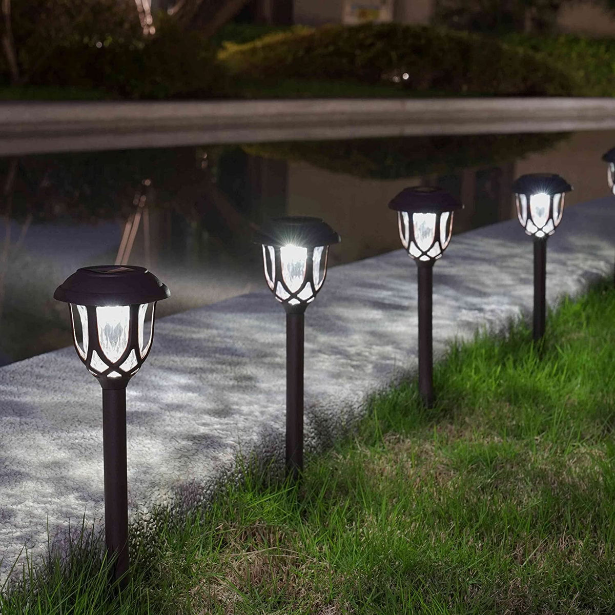 10 Pack Solar Lights Outdoor Decorative, Solar Pathway Lights Outdoor,