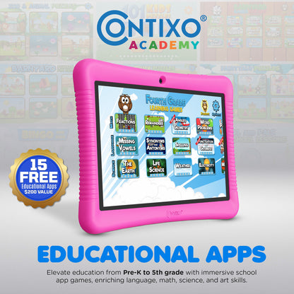 Contixo K102 Kids Tablets Bundle, Educational Tablets for Kids with Ca - My Store 2
