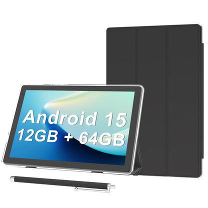 Android 15 Tablet 10 inch Tablets with Case, 12GB RAM + 64GB ROM (Expa - My Store 2
