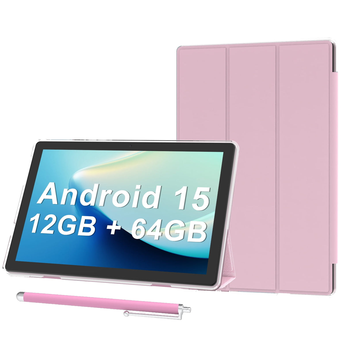 Android 15 Tablet 10 inch Tablets with Case, 12GB RAM + 64GB ROM (Expa - My Store 2