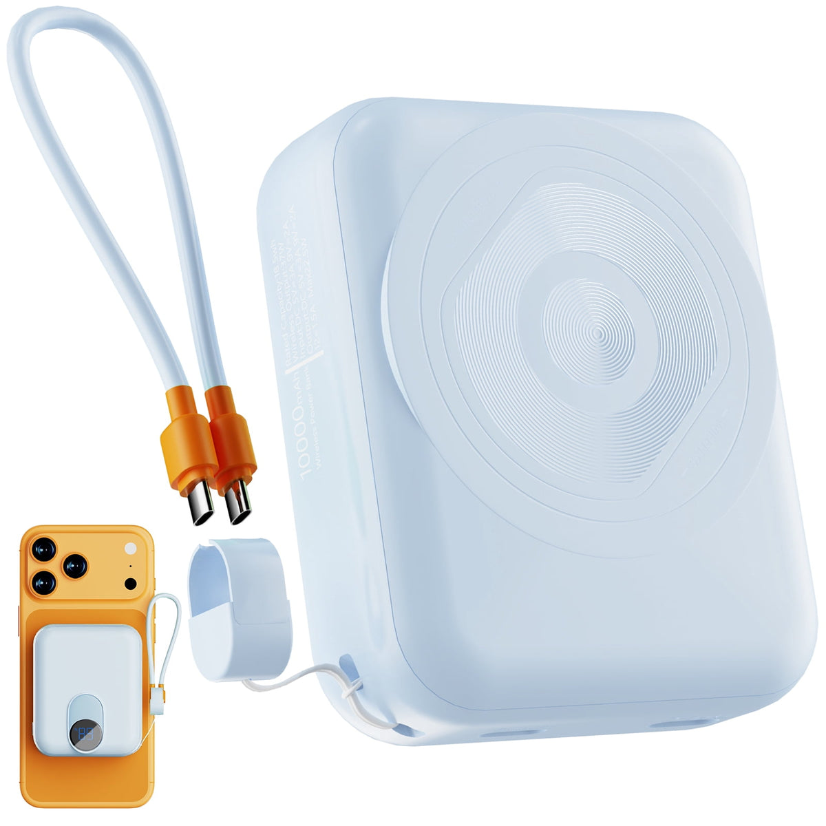 20000mAh Power Bank Portable Fast Charger with 4 Cables, Compatible wi - My Store 2