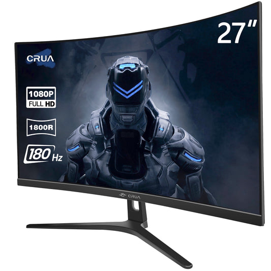 CRUA 27" 165Hz/180Hz Curved Gaming Monitor - FHD 1080P,FreeSync,1800R - My Store 2