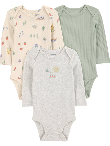 Carter's Child of Mine Baby Bodysuits, 3-Pack, Sizes Preemie-18 Months - My Store 2