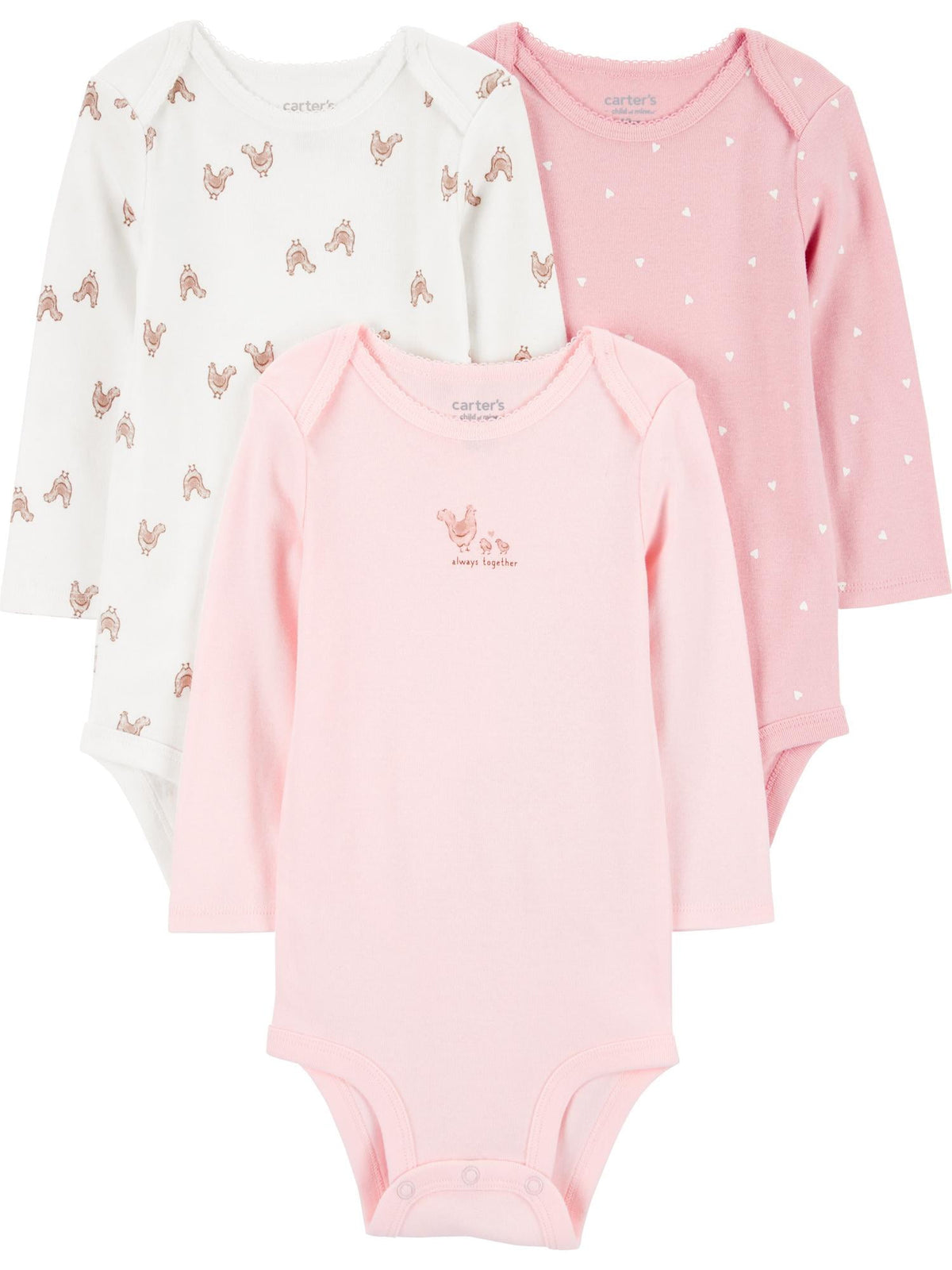 Carter's Child of Mine Baby Bodysuits, 3-Pack, Sizes Preemie-18 Months - My Store 2
