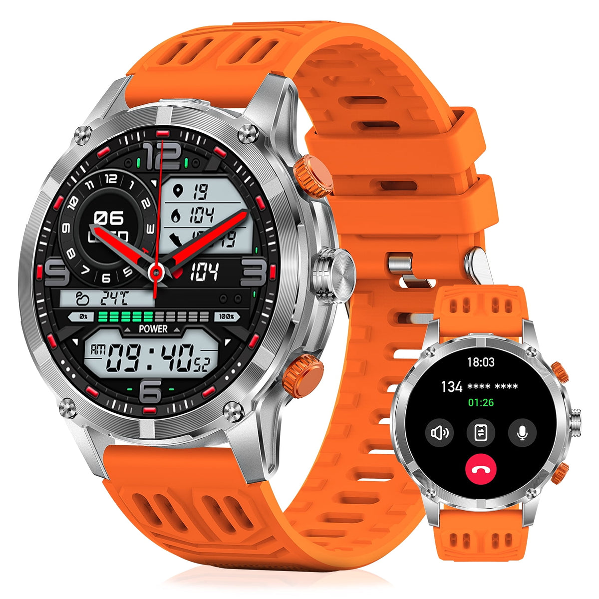 Cyberdyer Smart Watch with LED Flashlight, 100+ Sports Modes, 1.7" HD - My Store 2