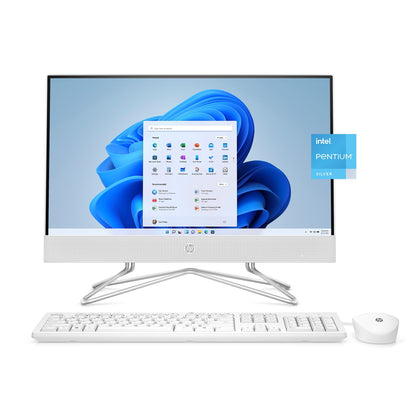 HP 22 All-in-One PC, Intel Pentium Silver J5040, 4GB RAM, 128GB SSD, J