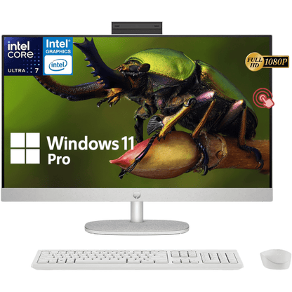 HP 27" All-in-One Desktop Computer, FHD IPS Display, 12-core Intel Cor