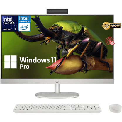 HP 27" All-in-One Desktop Computer, FHD IPS Display, 12-core Intel Cor