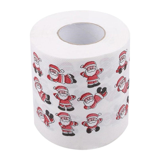 Jpxdew Christmas Toilet Paper-2-ply Wood Pulp Roll for Gentle Use and
