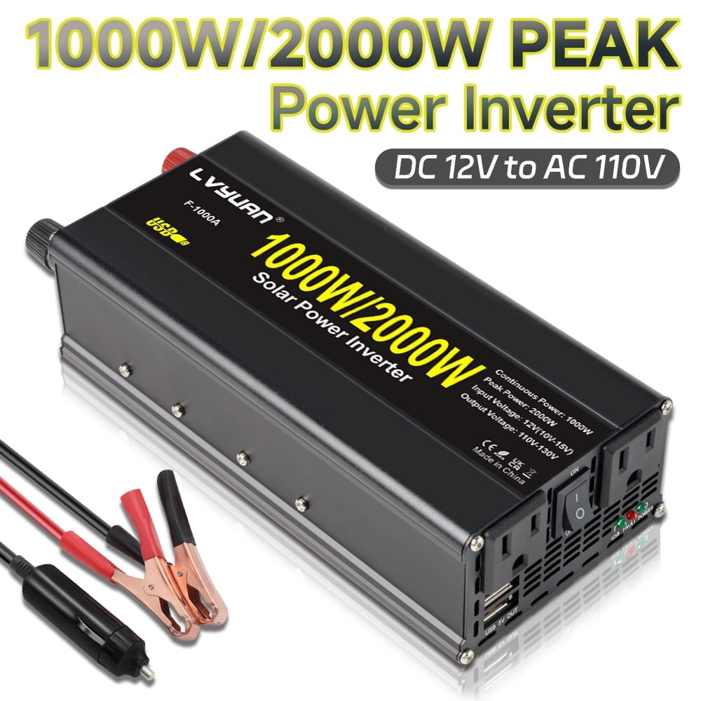 2500W 5000W Peak Modified Sine Wave Power Inverter 12V DC to 110V AC C