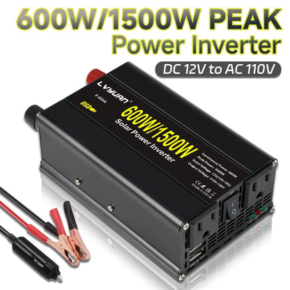 2500W 5000W Peak Modified Sine Wave Power Inverter 12V DC to 110V AC C
