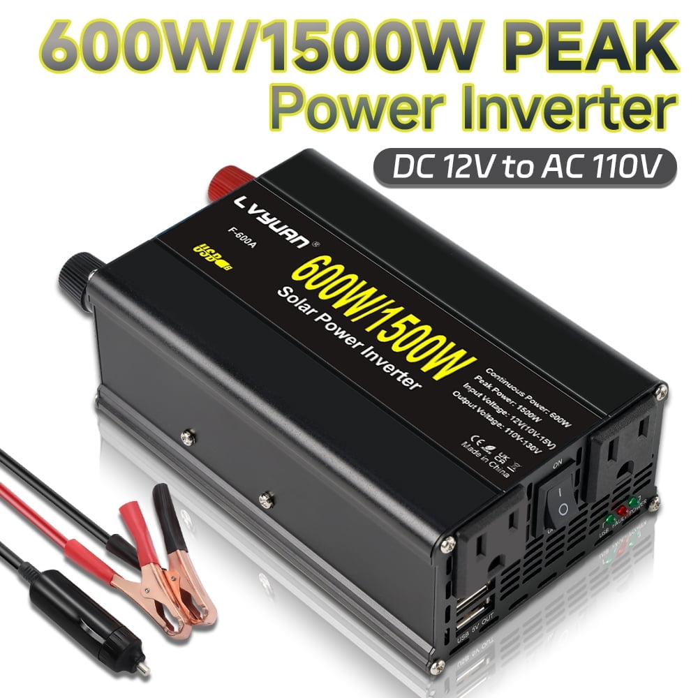 2500W 5000W Peak Modified Sine Wave Power Inverter 12V DC to 110V AC C