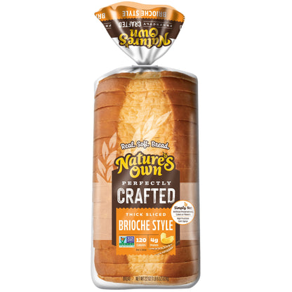 Nature's Own Perfectly Crafted Brioche Style Bread Loaf, Thick Sliced