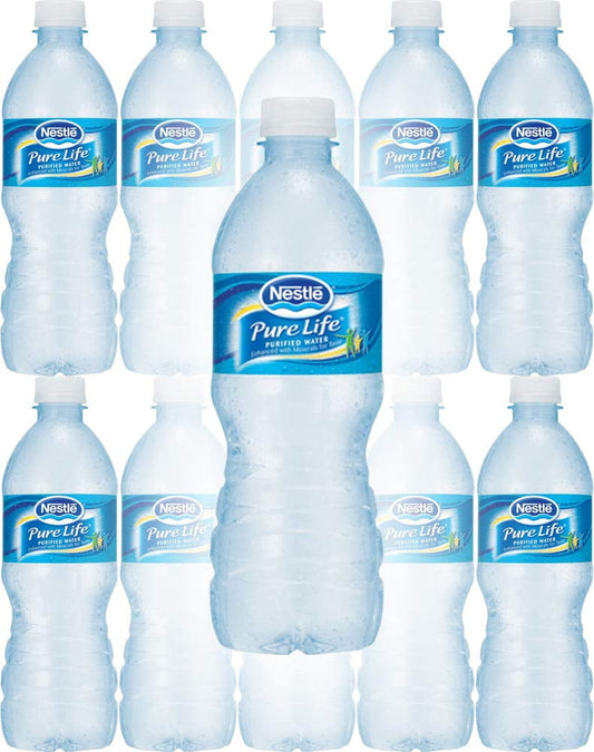 Nestle Water, Pure Life, Purified Water, 16.9 Fl Oz Bottle (Pack of 10