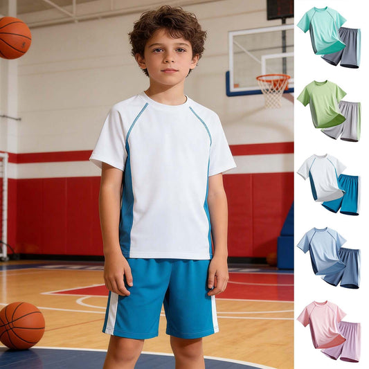Boy Outfits Kids Cool Comfort Performance 2 Piece Sportswear for Schoo