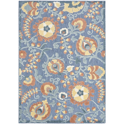 Nourison Aloha Indoor/Outdoor Red Multicolor 2' x 6' Area Rug (2x6)