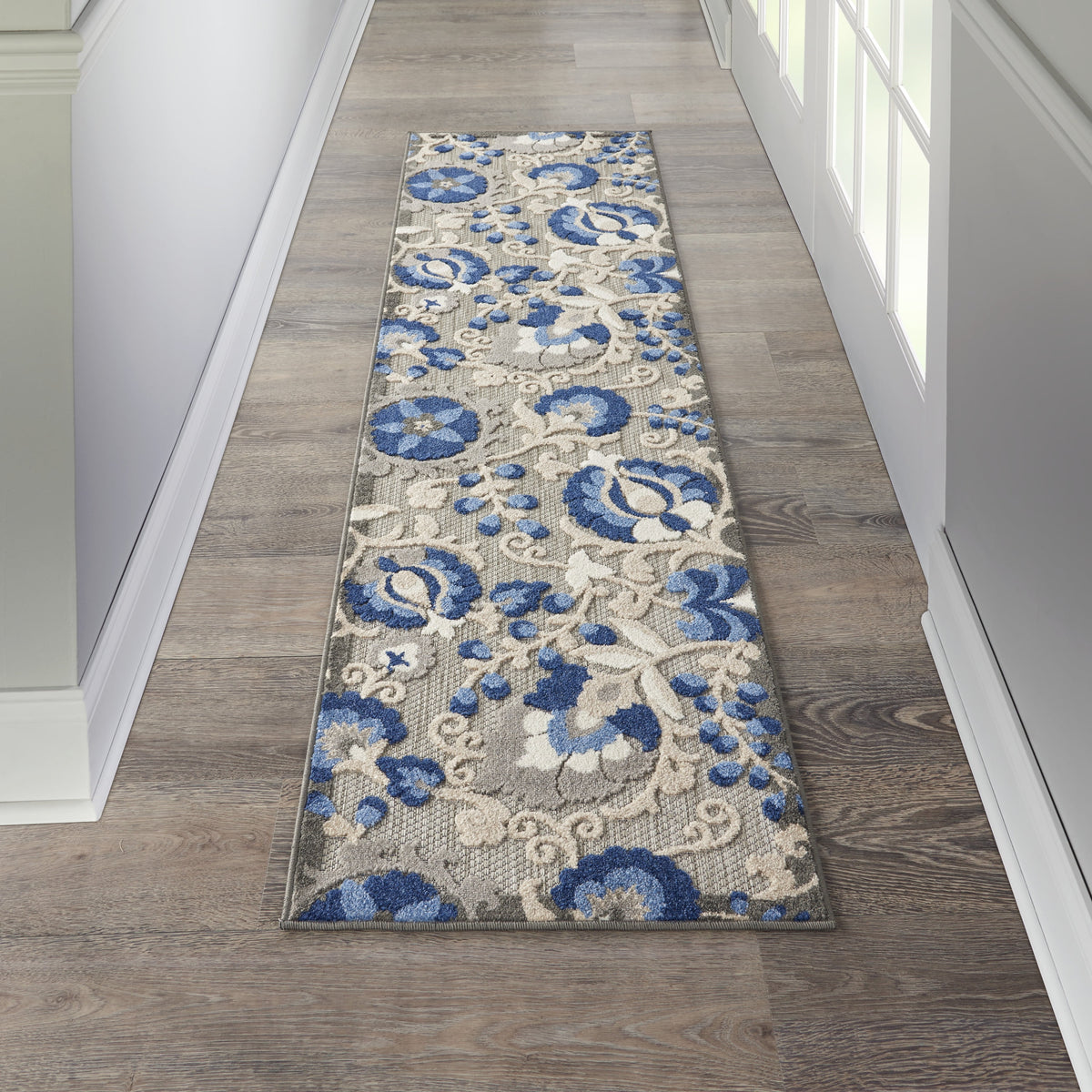 Nourison Aloha Indoor/Outdoor Red Multicolor 2' x 6' Area Rug (2x6)