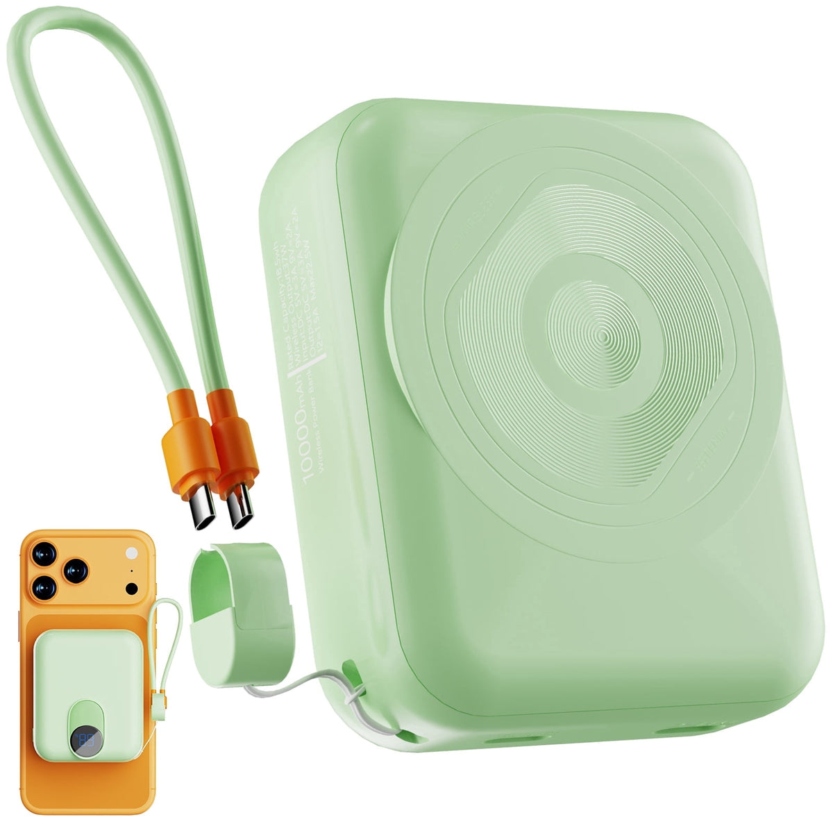 20000mAh Power Bank Portable Fast Charger with 4 Cables, Compatible wi - My Store 2