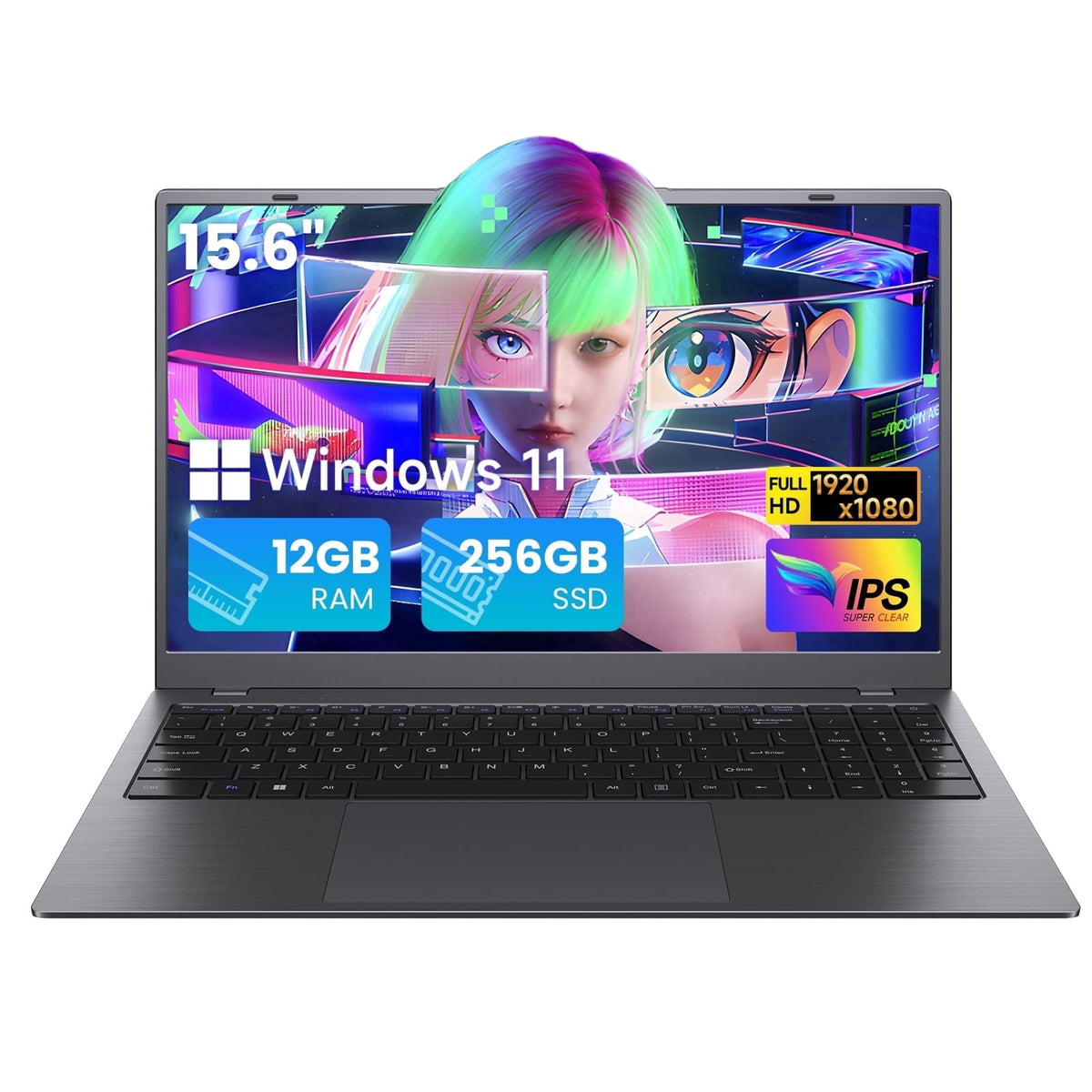 RNRUO 15.6" Laptop Computer, 8GB RAM 128GB SSD, Intel 6500Y with 2 Cor