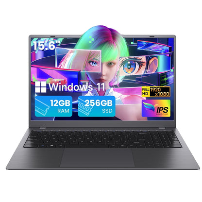 RNRUO 15.6" Laptop Computer, 8GB RAM 128GB SSD, Intel 6500Y with 2 Cor