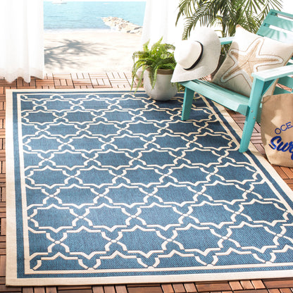 SAFAVIEH Courtyard Allison Geometric Bordered Indoor/Outdoor Area Rug,