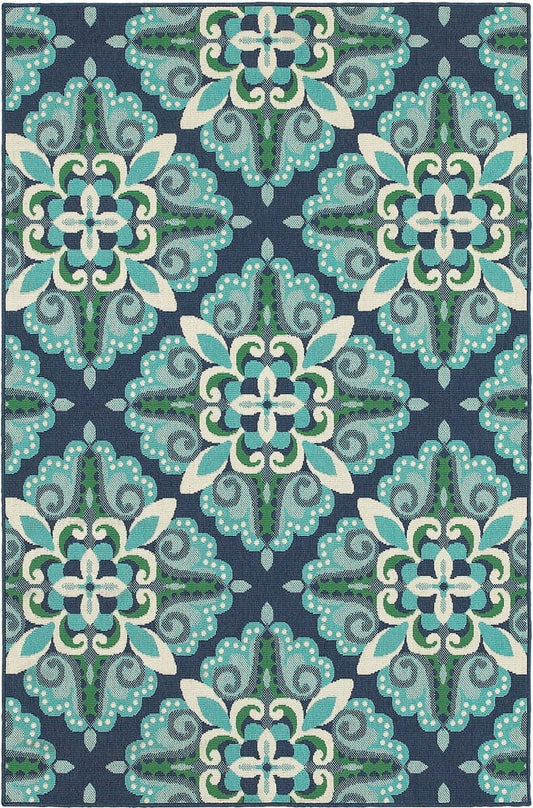 Sphinx Meridian Area Rug 2206B Blue Diamond Curls 8' 6" x 13' 0" Recta
