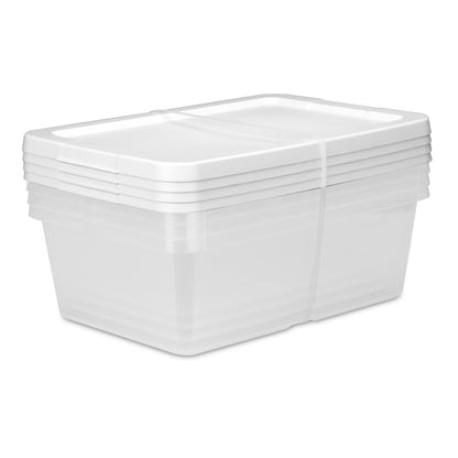Sterilite Set of (4) 12 Quart Storage Bins, Clear Plastic Storage Bin - My Store 2