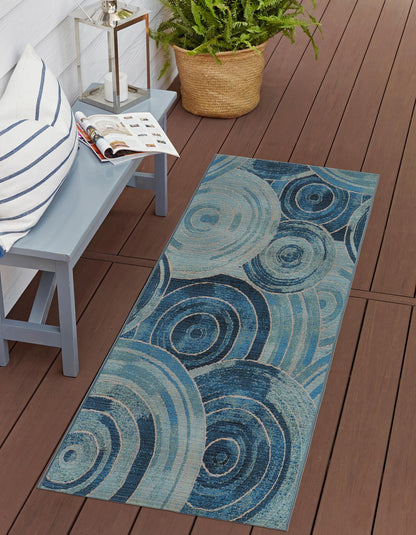 Unique Loom Outdoor Modern Collection Area Rug - Rippling (5' 3" x 8'