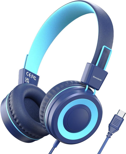 Upgrade USB Type C Kids Headphone for School, 94dB Safe Volume Limited - My Store 2