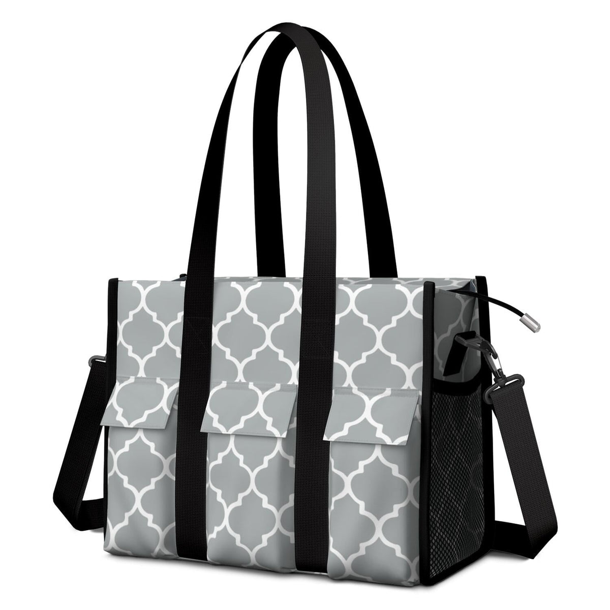 Utility Tote Bag for Women with 11 Pockets, Leopard Teacher Tote with - My Store 2