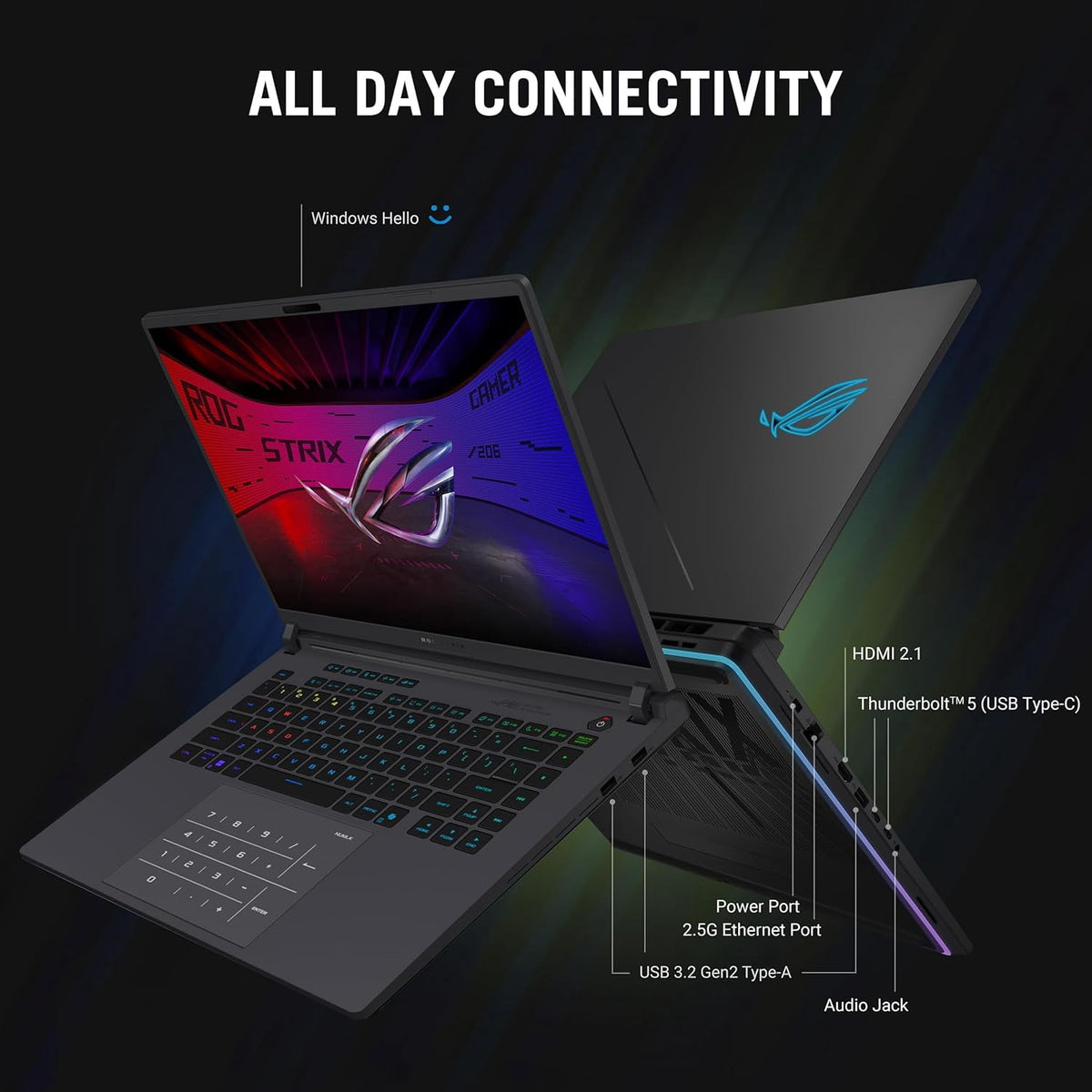 ASUS ROG Strix G16 (2025) Gaming Desktop Computer, Intel Core Ultra 9,