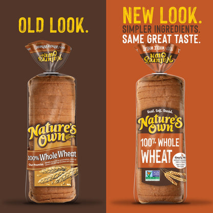 Nature's Own 100% Whole Wheat Bread, Sliced Non-GMO Whole Wheat Sandwi