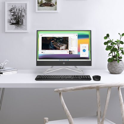 HP 22 All-in-One PC, Intel Pentium Silver J5040, 4GB RAM, 128GB SSD, J
