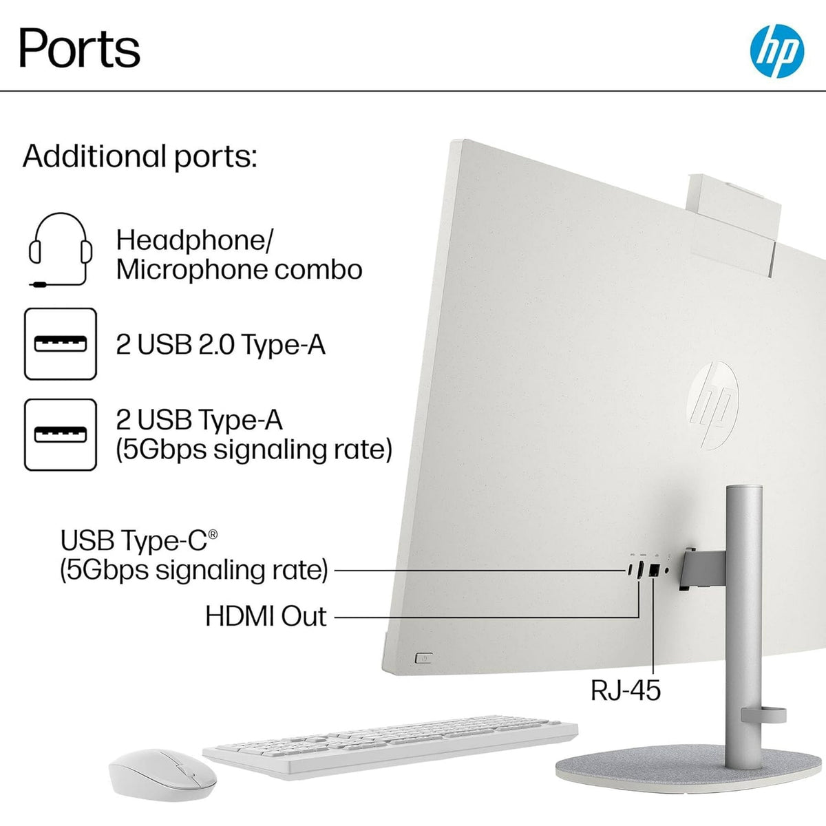 HP 27" All-in-One Desktop Computer, FHD IPS Display, 12-core Intel Cor