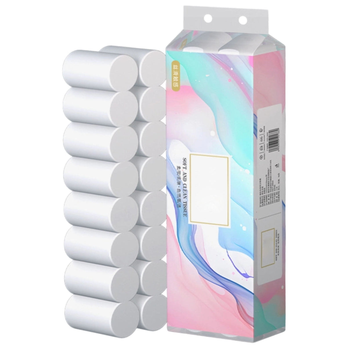 Amketima 16 Rolls Toilet Paper 4 Layer Bathroom Tissue Made from Wood
