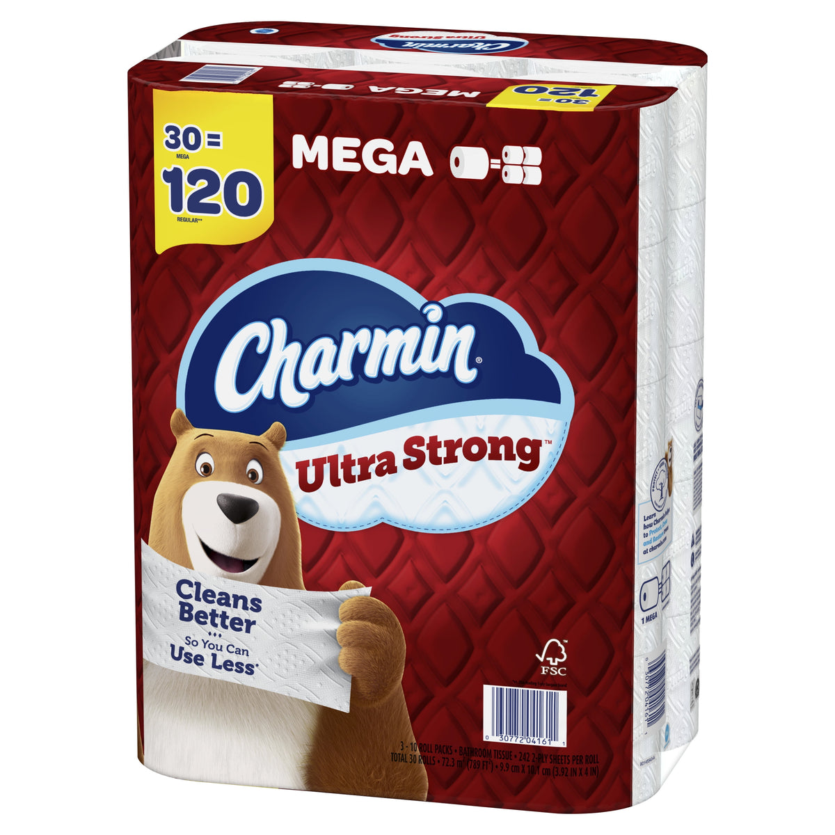 Charmin Ultra Strong Toilet Paper Mega Roll, 242 Sheets per Roll, 30 C