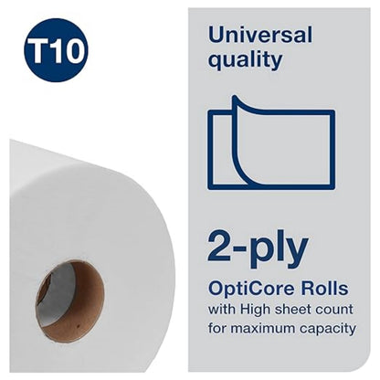 Mid-size Toilet Paper Roll White T10, Universal, 2-ply, 12 x 2000 shee