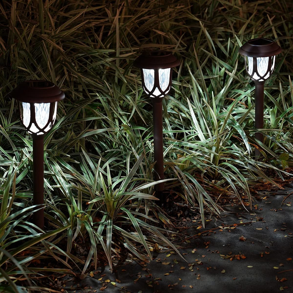 10 Pack Solar Lights Outdoor Decorative, Solar Pathway Lights Outdoor,