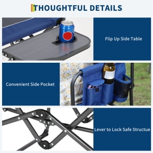 Danolapsi Oversized Folding Director Camping Chair,Heavy Duty Portable - My Store 2
