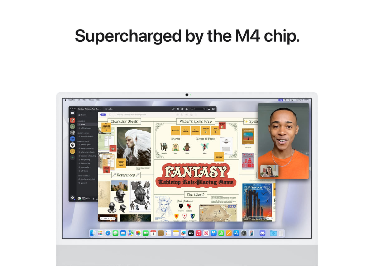 Apple iMac 24" All-In-One Computer, Apple M4, 16GB RAM, 256GB SSD, Mac