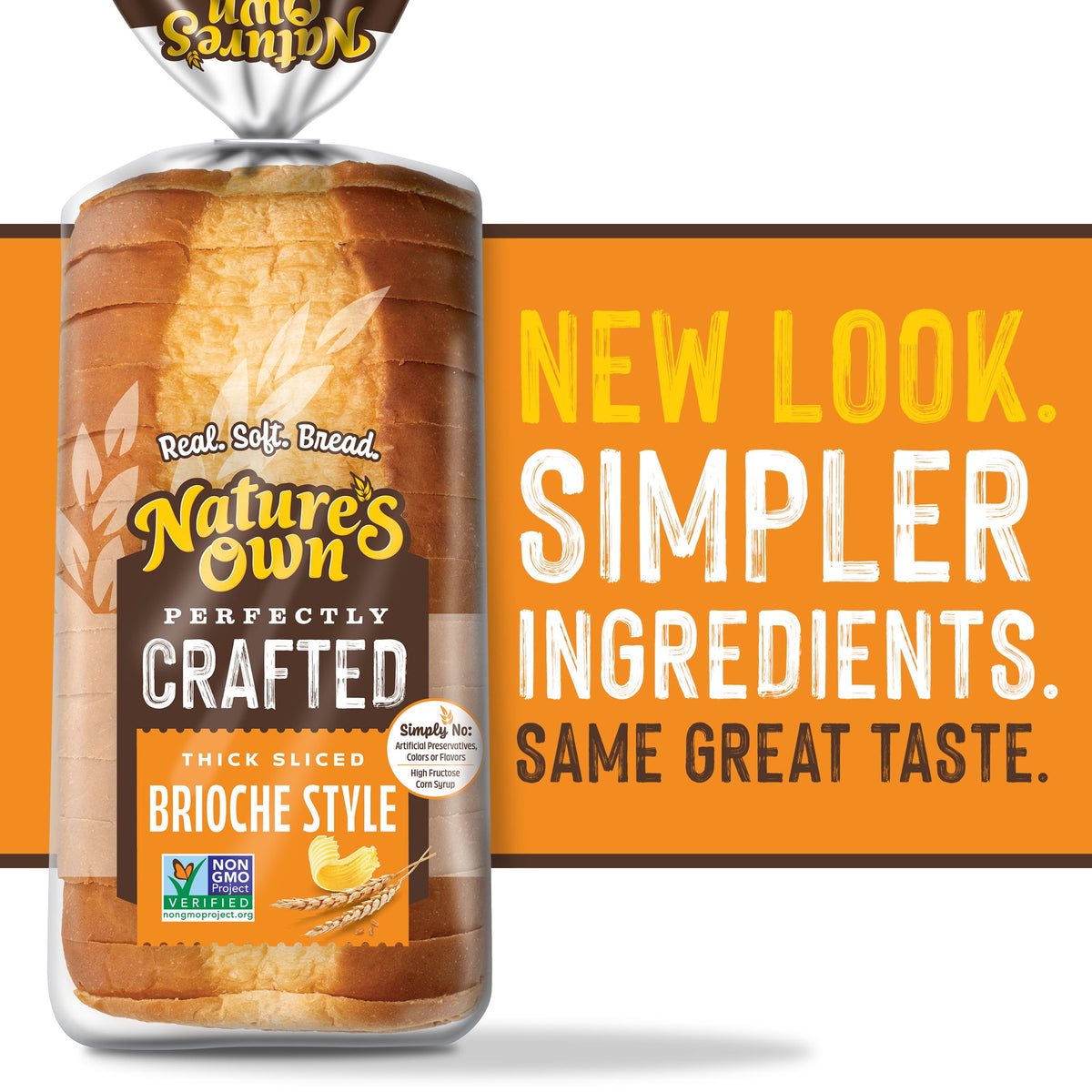 Nature's Own Perfectly Crafted Brioche Style Bread Loaf, Thick Sliced