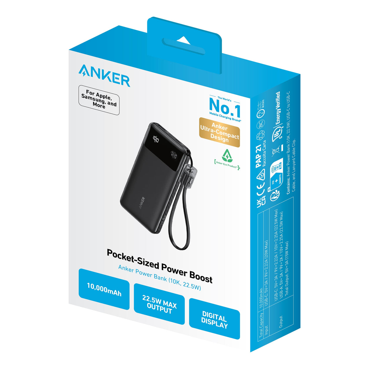 Anker 10,000mAh Power Bank, 22.5W Fast Charging, Portable Charger - My Store 2