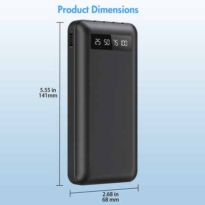 20000mAh Power Bank Portable Fast Charger with 4 Cables, Compatible wi - My Store 2