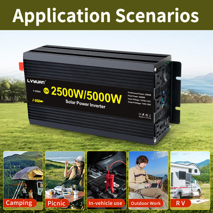 2500W 5000W Peak Modified Sine Wave Power Inverter 12V DC to 110V AC C